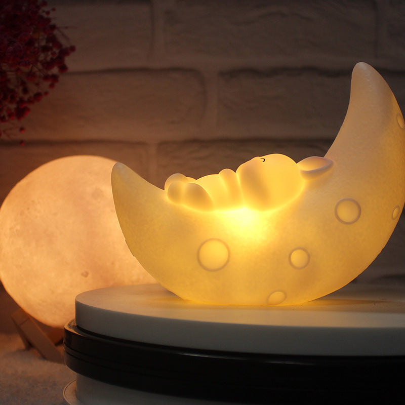 Cute Cartoon Rabbit Bedside Night Lamp for Kids