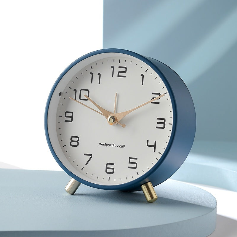 Modern Metal Desk Alarm Clock – Minimalist Home Style