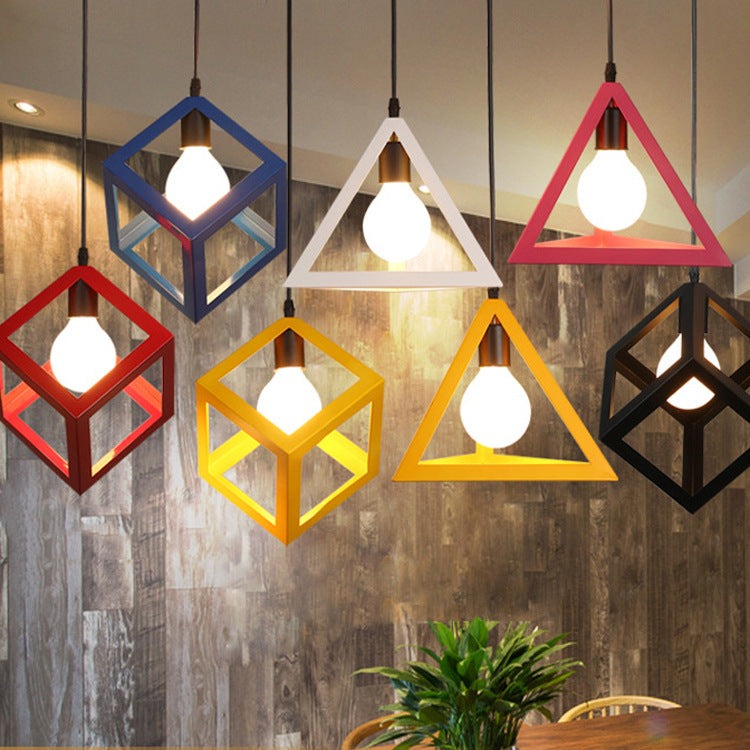 Three-Head Modern Simple Iron LED Pendant Lamp