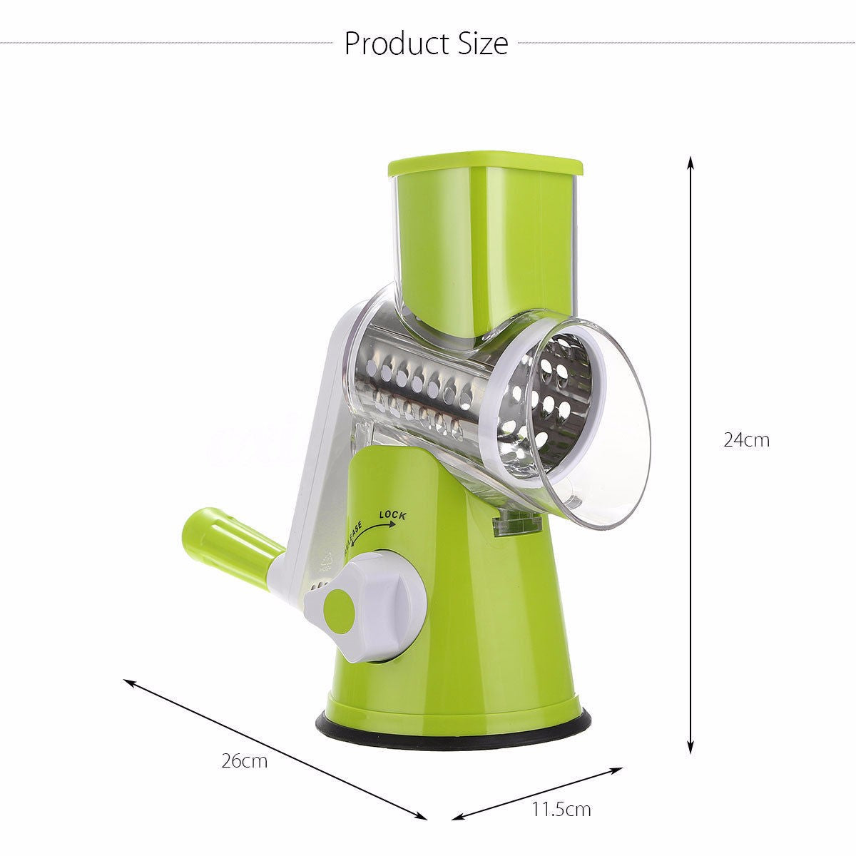 Round Mandoline Vegetable Cutter with Interchangeable Blades