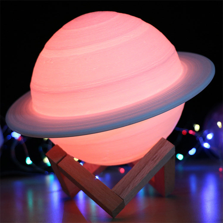 3D Printed Saturn LED Night Light with Remote Control
