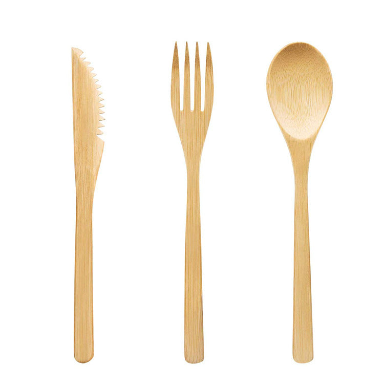 Portable Bamboo Travel Cutlery Set with Chopsticks and Straw