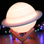 3D Printed Saturn LED Night Light with Remote Control