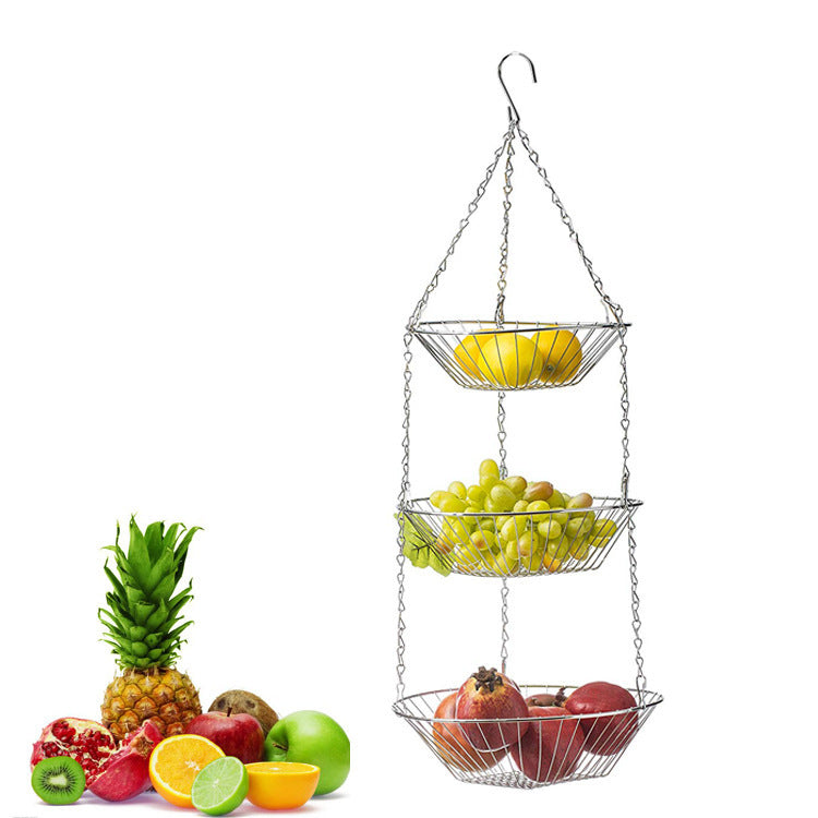 Foldable Hanging Fruit and Vegetable Storage Basket