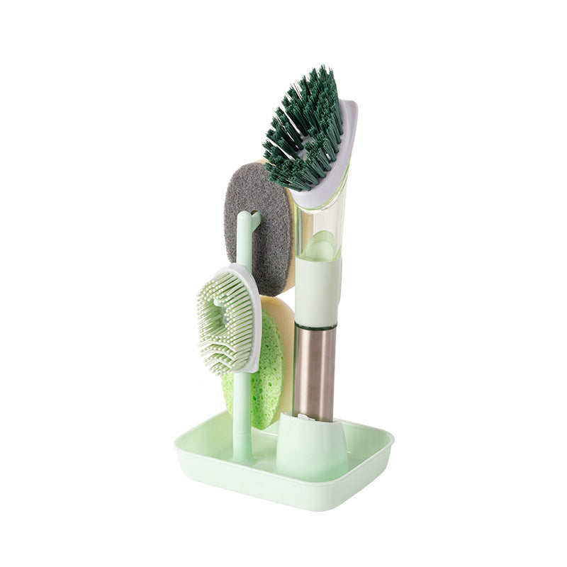 Multifunctional Dish Brush with Soap Dispenser and Long Handle