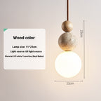 American Bauhaus Wooden Pendant Light for Hallway & Restaurant