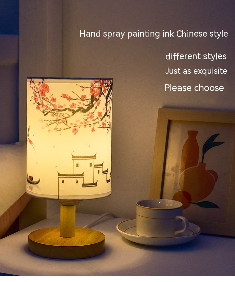 Chinese Style LED Bedside Table Lamp Decorative Night Light