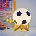Football LED Glass Night Lamp USB Bedside Light