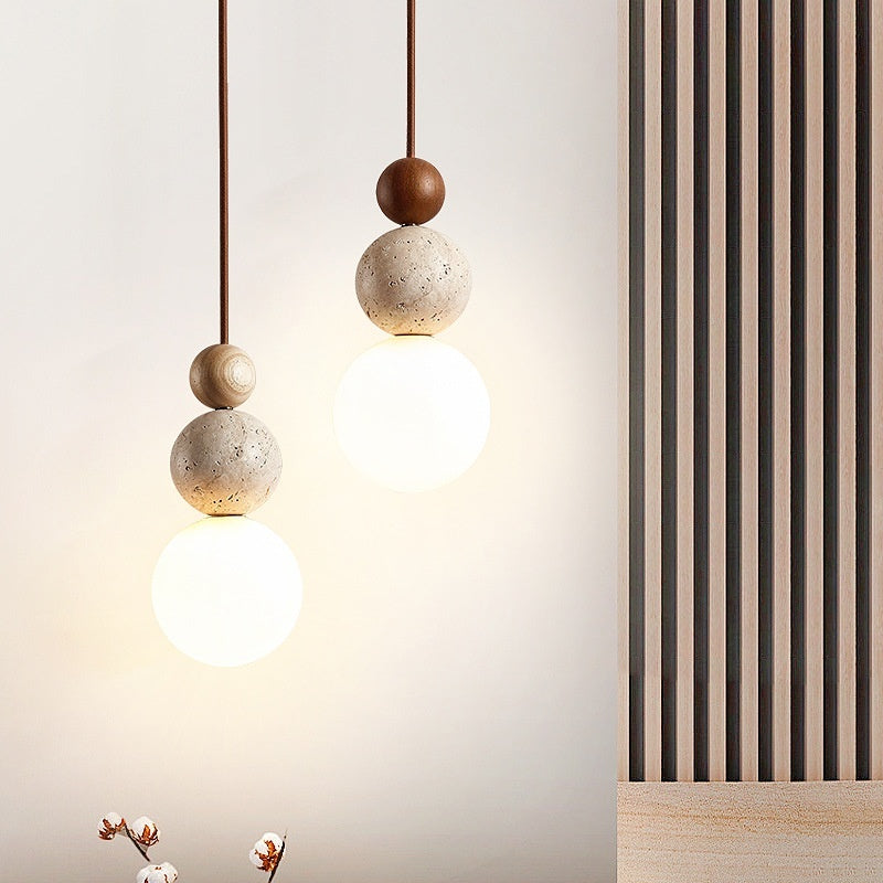 American Bauhaus Wooden Pendant Light for Hallway & Restaurant