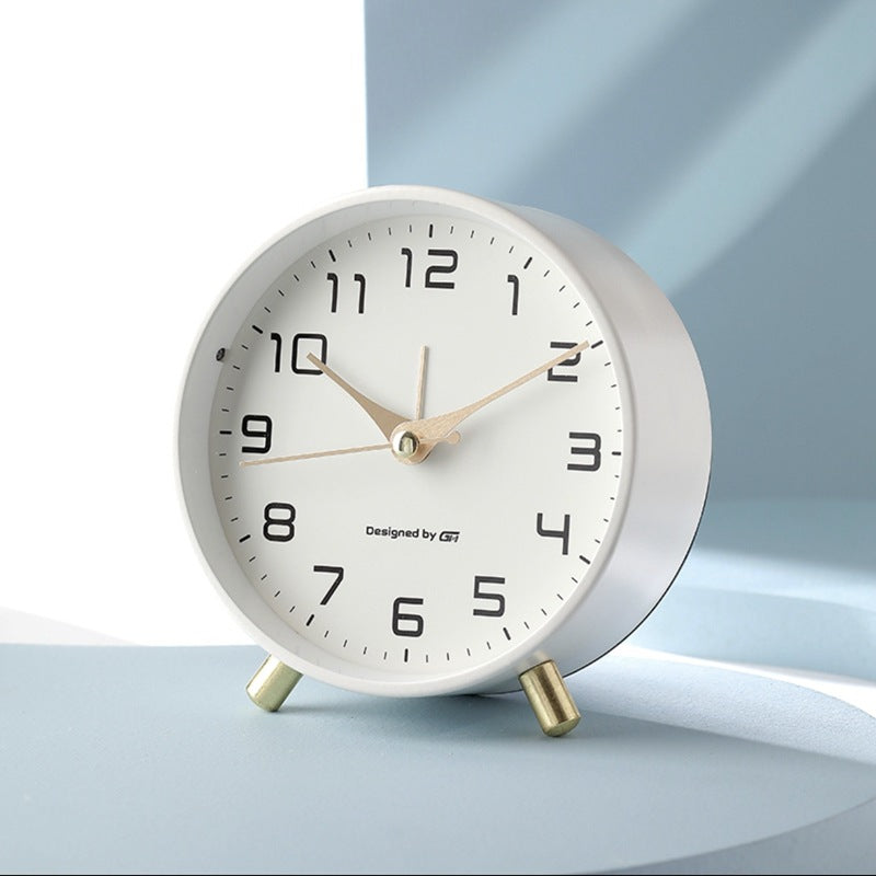 Modern Metal Desk Alarm Clock – Minimalist Home Style