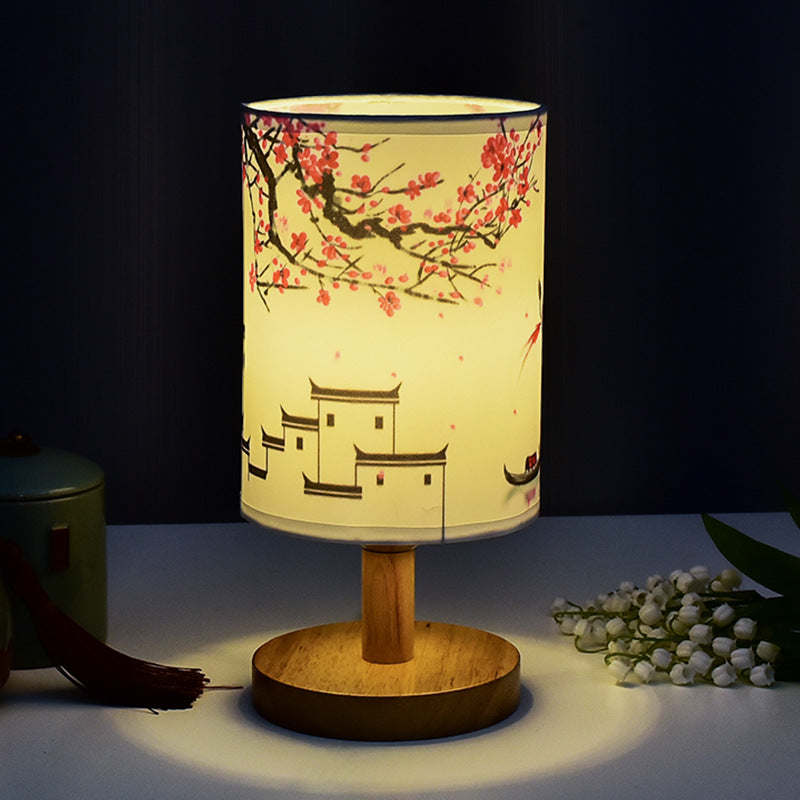 Chinese Style LED Bedside Table Lamp Decorative Night Light