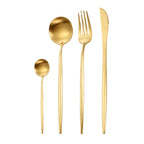 Portuguese Style 304 Stainless Steel Knife Fork Spoon Set