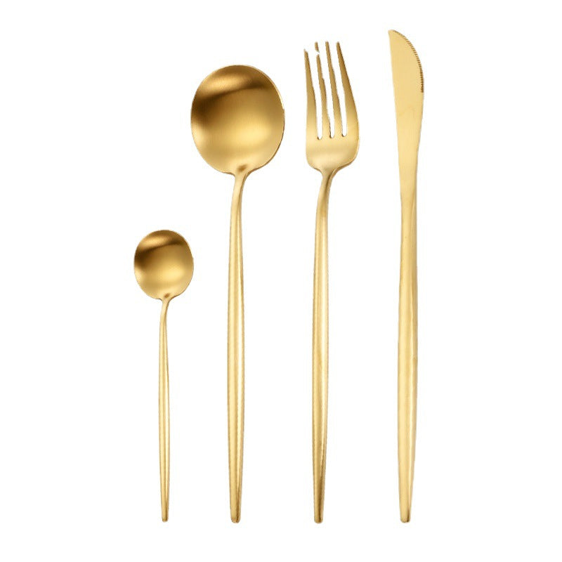 Portuguese Style 304 Stainless Steel Knife Fork Spoon Set