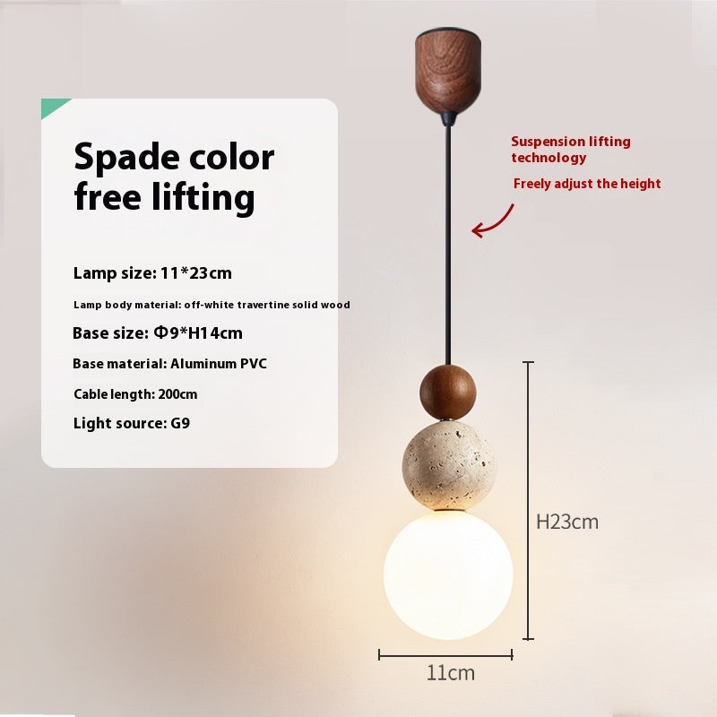 American Bauhaus Wooden Pendant Light for Hallway & Restaurant