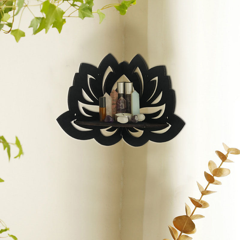 Wooden Crystal Wall Mounted Storage Rack – Decorative Organizer