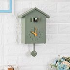 House-Shaped Decorative Wall Clock with Cuckoo Bird Design