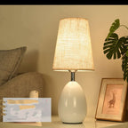 Touch Dimmable Bedside Table Lamp with Linen Shade