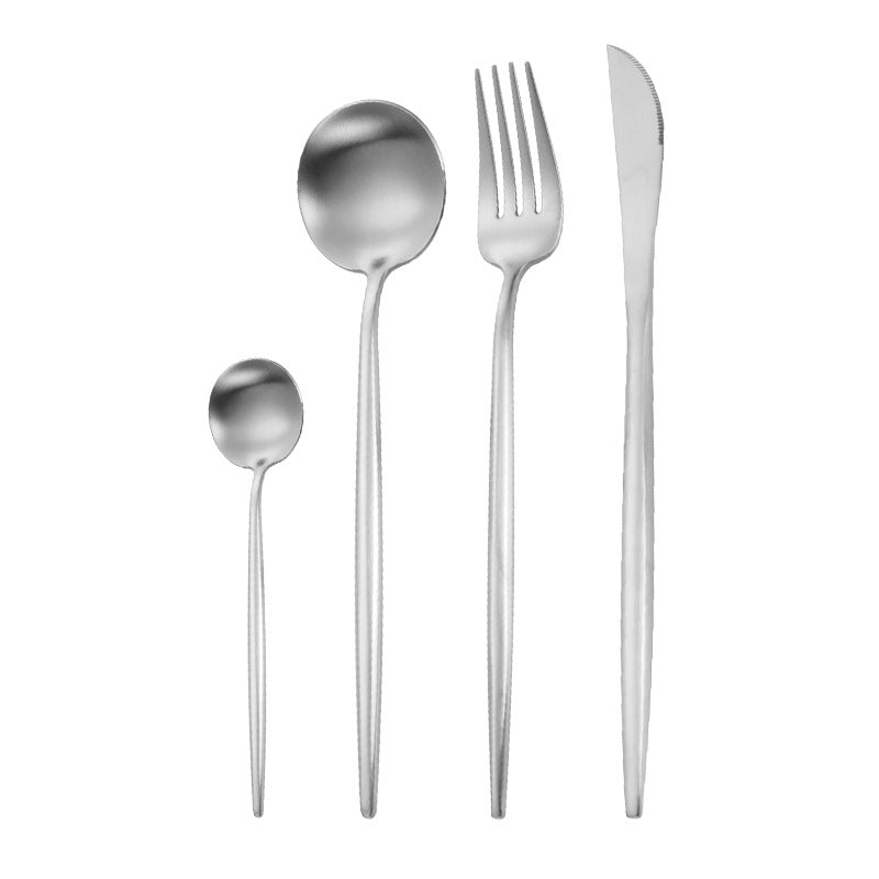 Portuguese Style 304 Stainless Steel Knife Fork Spoon Set