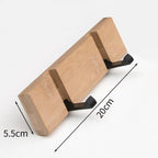 Foldable Wooden Wall Mounted Coat Hook with Stainless Steel Hooks