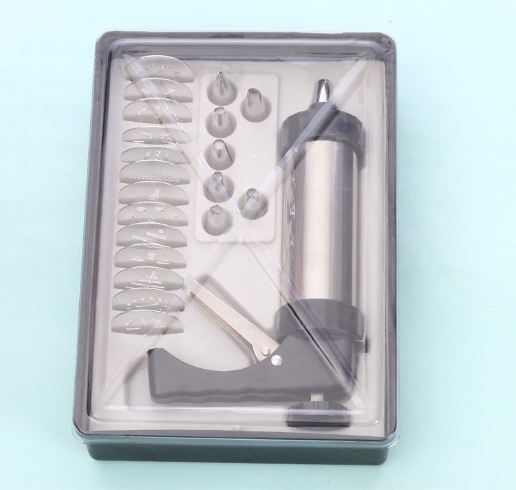 Stainless Steel Biscuit Press and Cookie Decorating Tool Set