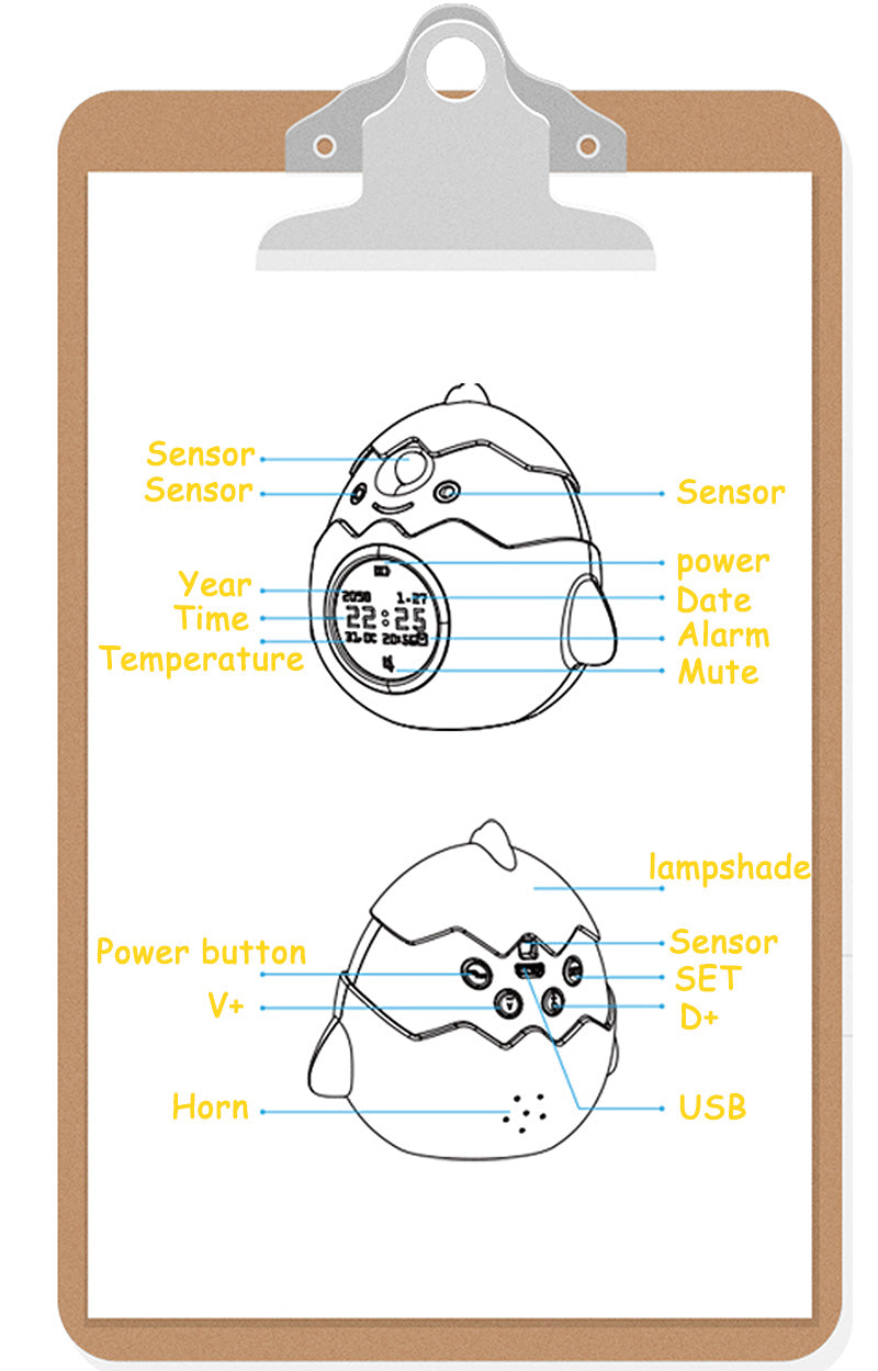 Smart LED Digital Alarm Clock with Infrared Sensor and Night Light