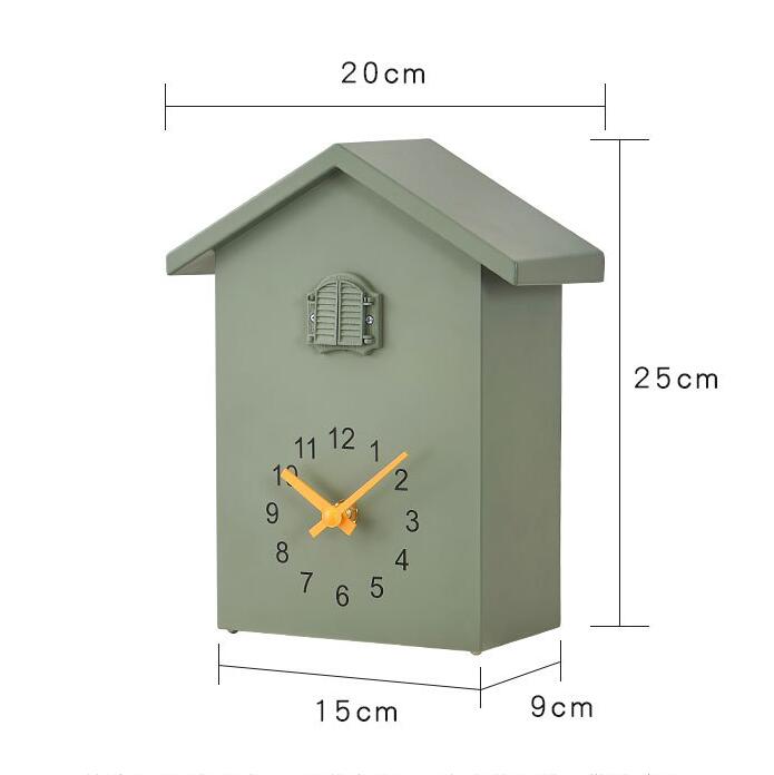 House-Shaped Decorative Wall Clock with Cuckoo Bird Design