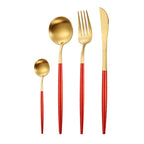 Portuguese Style 304 Stainless Steel Knife Fork Spoon Set