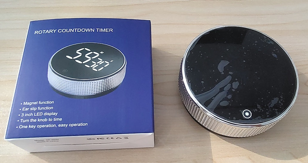 Portable Rotating Countdown Timer with Alarm