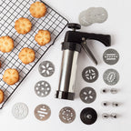 Stainless Steel Biscuit Press and Cookie Decorating Tool Set