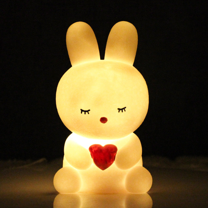 Cute Cartoon Rabbit Bedside Night Lamp for Kids