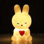 Cute Cartoon Rabbit Bedside Night Lamp for Kids