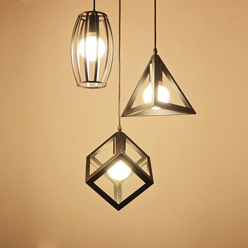 Three-Head Modern Simple Iron LED Pendant Lamp