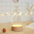 Pineapple Bedside Table Lamp USB Night Light