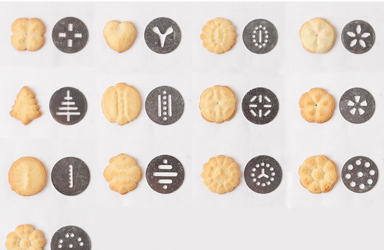 Stainless Steel Biscuit Press and Cookie Decorating Tool Set