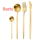 Portuguese Style 304 Stainless Steel Knife Fork Spoon Set