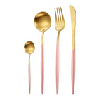 Portuguese Style 304 Stainless Steel Knife Fork Spoon Set