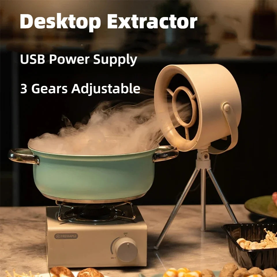 Portable Desktop Exhaust Fan Mini Kitchen Hood – USB Powered