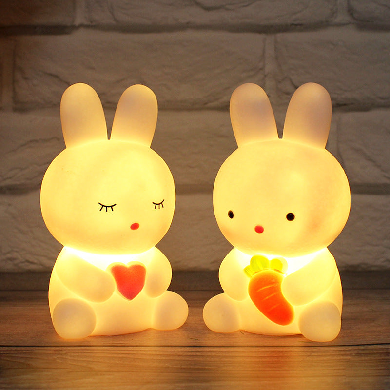 Cute Cartoon Rabbit Bedside Night Lamp for Kids