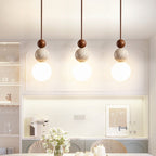 American Bauhaus Wooden Pendant Light for Hallway & Restaurant