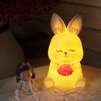 Cute Cartoon Rabbit Bedside Night Lamp for Kids
