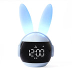 Bunny Night Light Alarm Clock with Rechargeable Battery