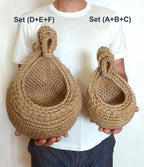 Wall Hanging Wicker Fruit and Vegetable Basket