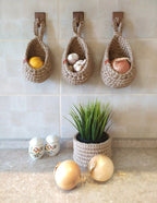 Wall Hanging Wicker Fruit and Vegetable Basket
