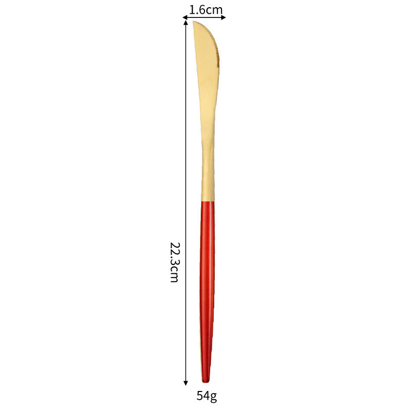 Portuguese Style 304 Stainless Steel Knife Fork Spoon Set