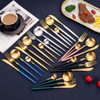 Portuguese Style 304 Stainless Steel Knife Fork Spoon Set