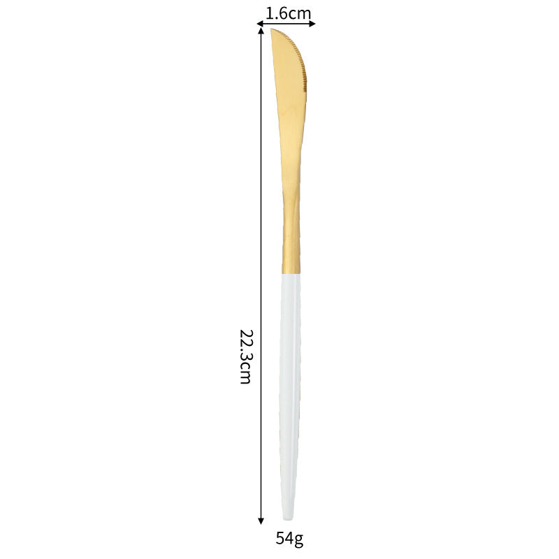 Portuguese Style 304 Stainless Steel Knife Fork Spoon Set