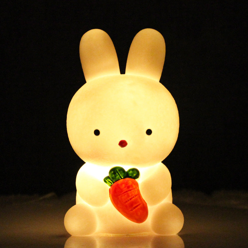 Cute Cartoon Rabbit Bedside Night Lamp for Kids