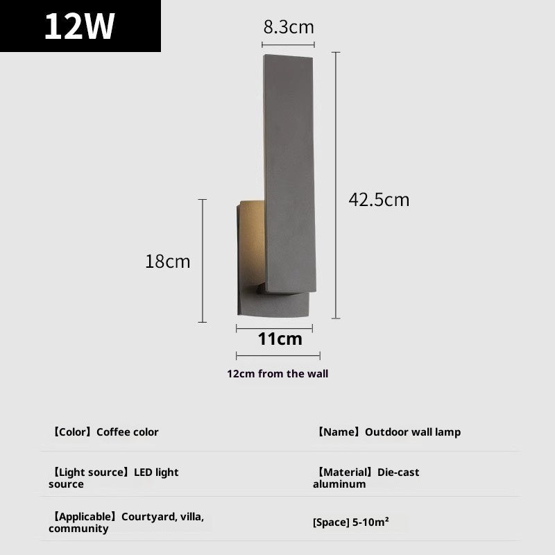 Outdoor Aluminum Wall Light for Villa & Balcony