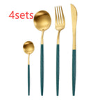 Portuguese Style 304 Stainless Steel Knife Fork Spoon Set