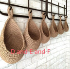 Wall Hanging Wicker Fruit and Vegetable Basket